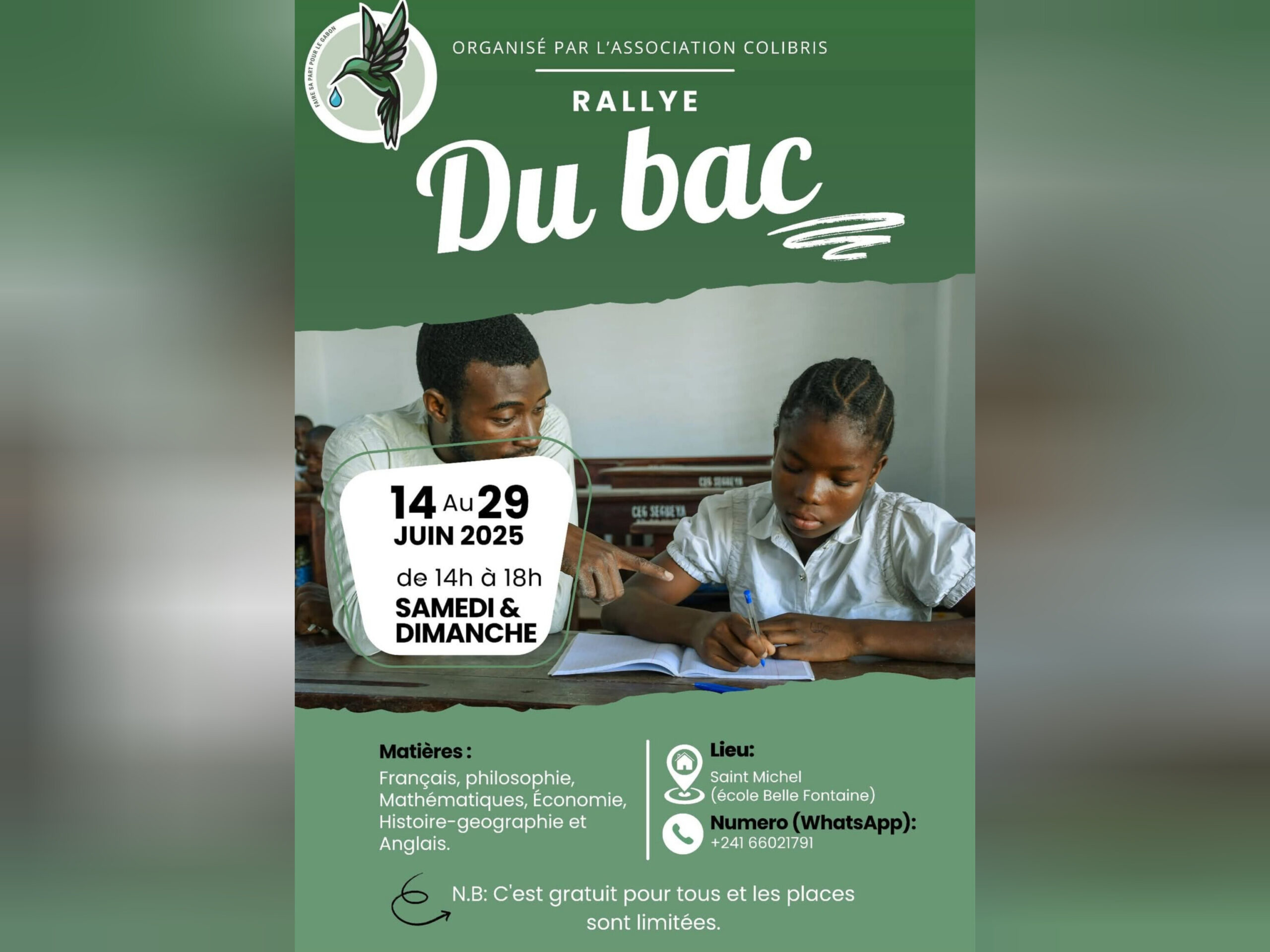 Baccalauréat 2025 : l’Association Colibris lance le « Rallye du Bac » pour booster la réussite des candidats Baccalauréat 2025 : l’Association Colibris lance le « Rallye du Bac » pour booster la réussite des candidats
