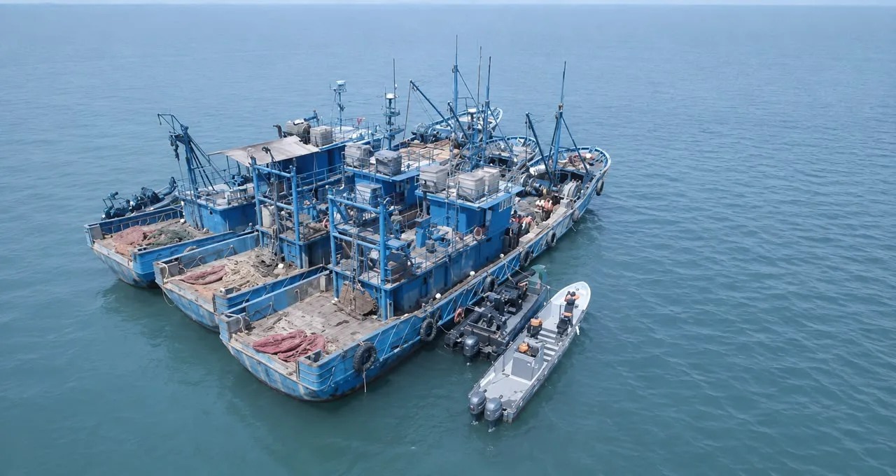 Pêche illégale : le Gabon frappe fort et saisit 20 tonnes de poissons dans la réserve du Grand Sud Pêche illégale : le Gabon frappe fort et saisit 20 tonnes de poissons dans la réserve du Grand Sud